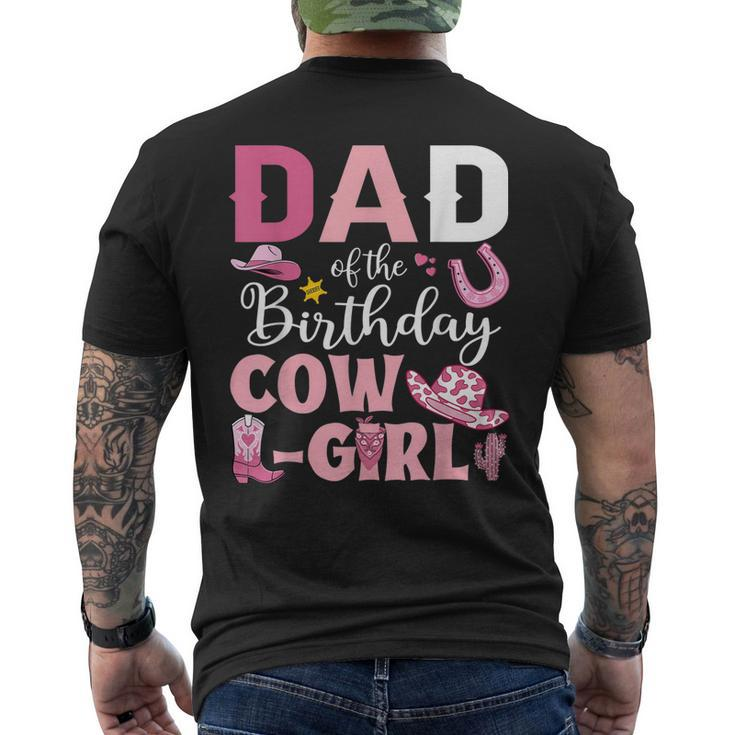 Dad Of The Birthday Cowgirl Rodeo Party B-Day Girl Party Men's T-shirt Back Print