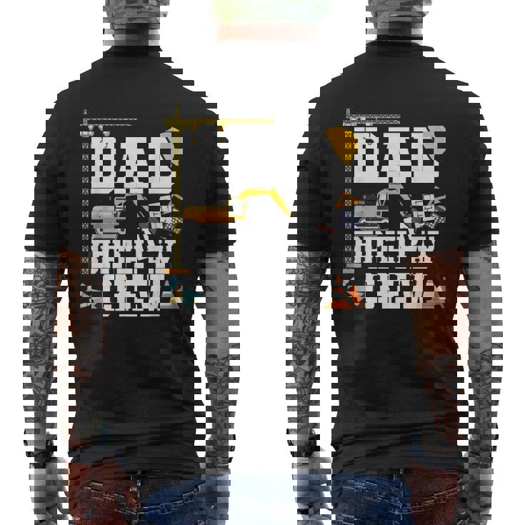 Mens Dad Birthday Crew Shirt Construction Birthday Party Men's Back Print T-shirt