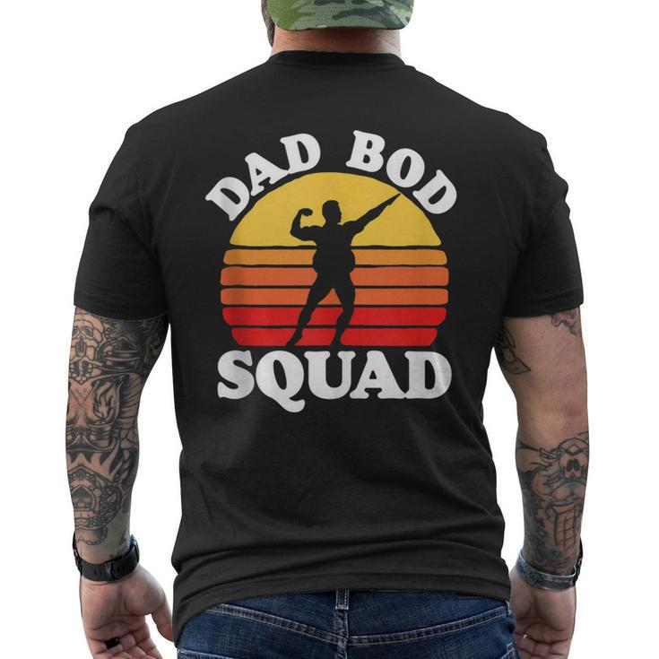 Dad Bod Squad Posing Fathers Day Vintage Sunset 80S V2 Men's T-shirt Back Print