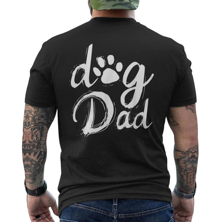 Dad Dog Paw - Vintage Dog Dad Men's T-shirt Back Print