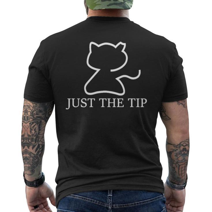 Dad To Dogs Just The Tip Cat Men's Back Print T-shirt