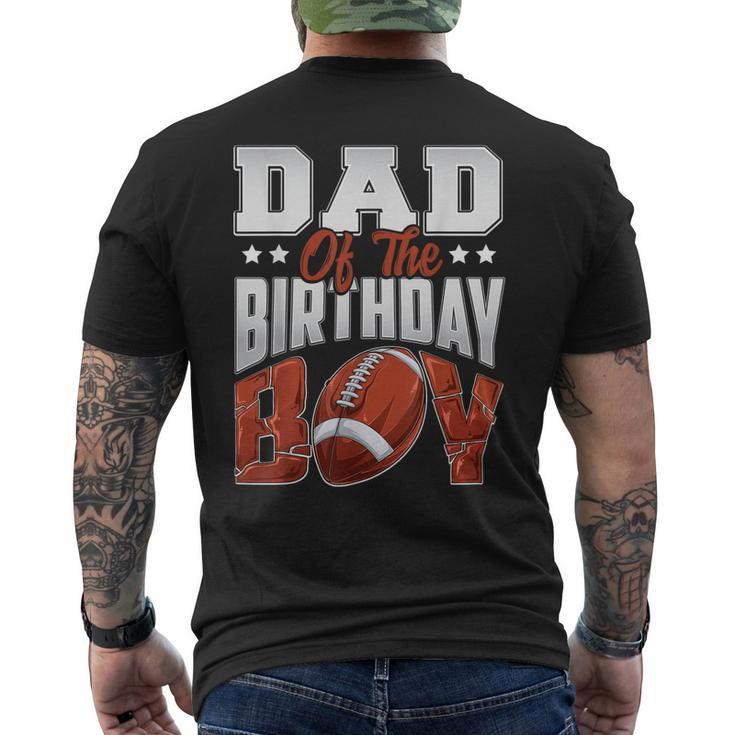 Dad Football Birthday Boy Baller B-Day Party Men's T-shirt Back Print