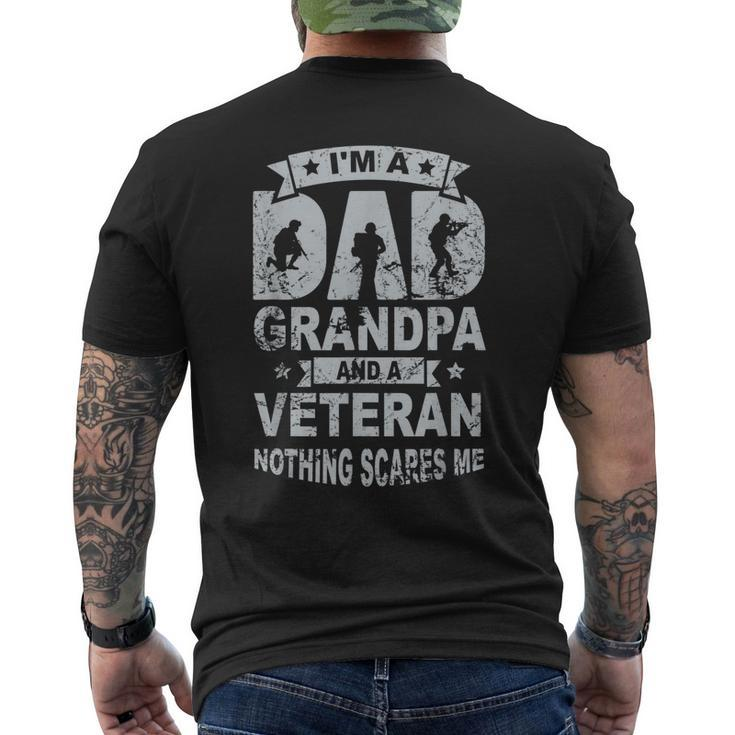 I Am A Dad Grandpa & Veterans Dad Veterans Day Men's T-shirt Back Print