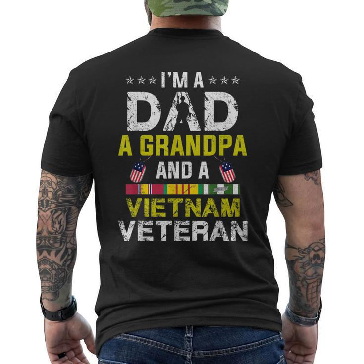 Im A Dad Grandpa And A Vietnam Veteran Fathers Day Men's T-shirt Back Print