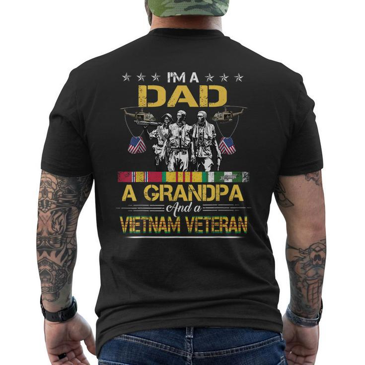 Dad Grandpa Vietnam Veteran Vintage Military Mens Men's T-shirt Back Print