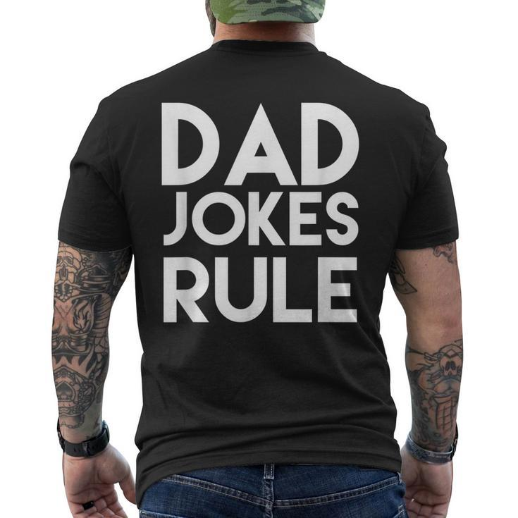 Dad Jokes Rule Men's Back Print T-shirt