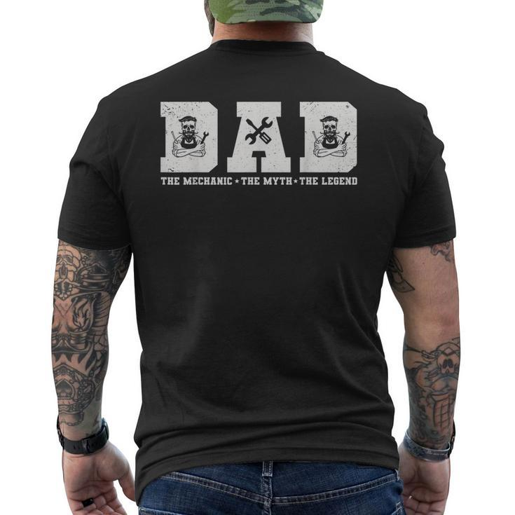 Dad The Mechanic The Myth The Legend For Father Men's Back Print T-shirt