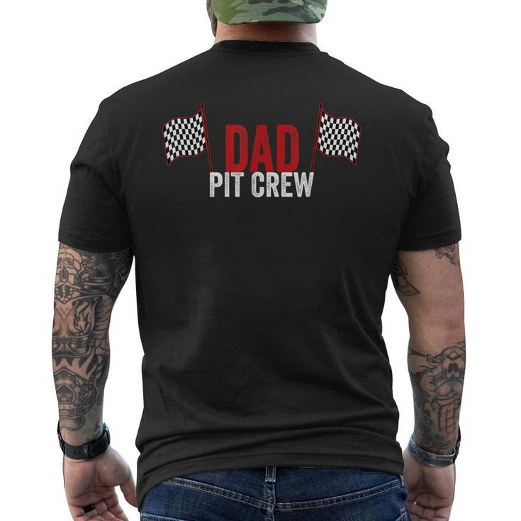 Dad Pit Crew Vintage For Racing Party Costume Men's T-shirt Back Print
