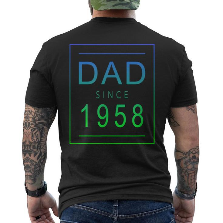 Dad Since   1958   58   Aesthetic Promoted To Daddy   Father  Bbkbqy Men's Crewneck Short Sleeve Back Print T-shirt