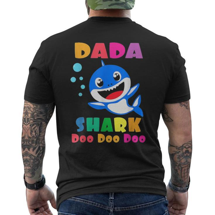 Dada Shark Fathers Day Dad Men's T-shirt Back Print