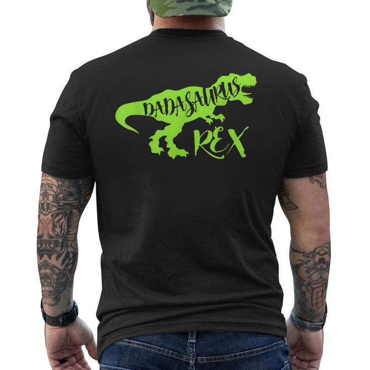Dadasaurus Rex Best Cool Dad Fathers Day Men's Back Print T-shirt
