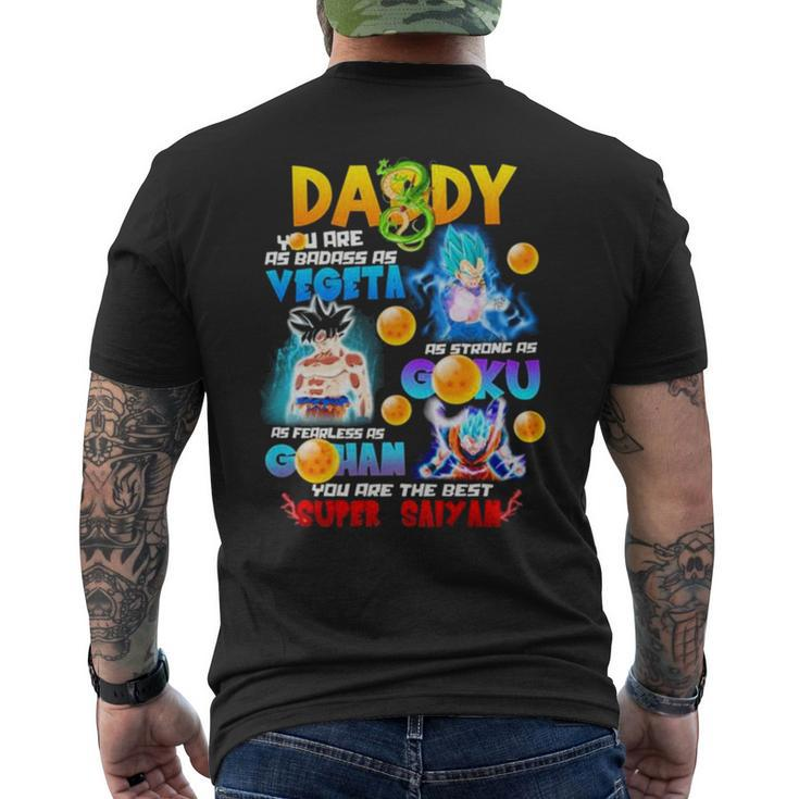 Daddy You Are The Best Super Saiyan Men's Back Print T-shirt