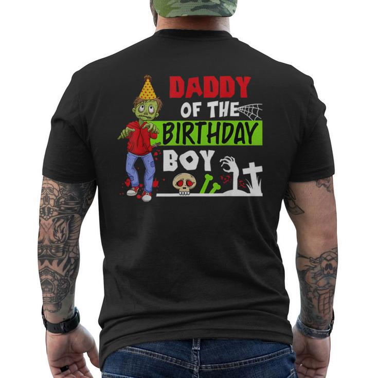 Daddy Of The Birthday Boy Cute Zombie Kids &Amp Boys Men's Back Print T-shirt