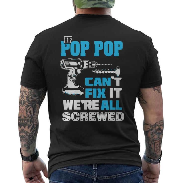 If Daddy Cant Fix It Were All Screwed T Fathers Day Men's Back Print T-shirt