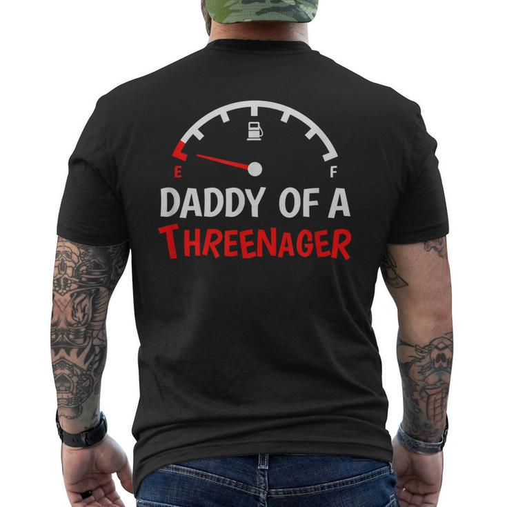 Daddy Dad Of A Threenager 3Rd Birthday Kid Gamer Prince Men's Back Print T-shirt