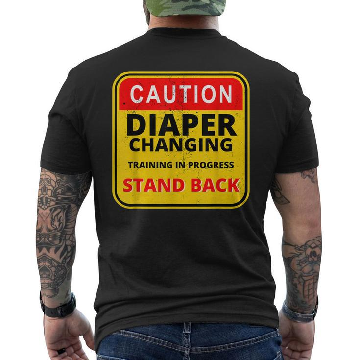 Daddy Diaper Kit New Dad Survival Dads Baby Changing Outfit Men's Back Print T-shirt