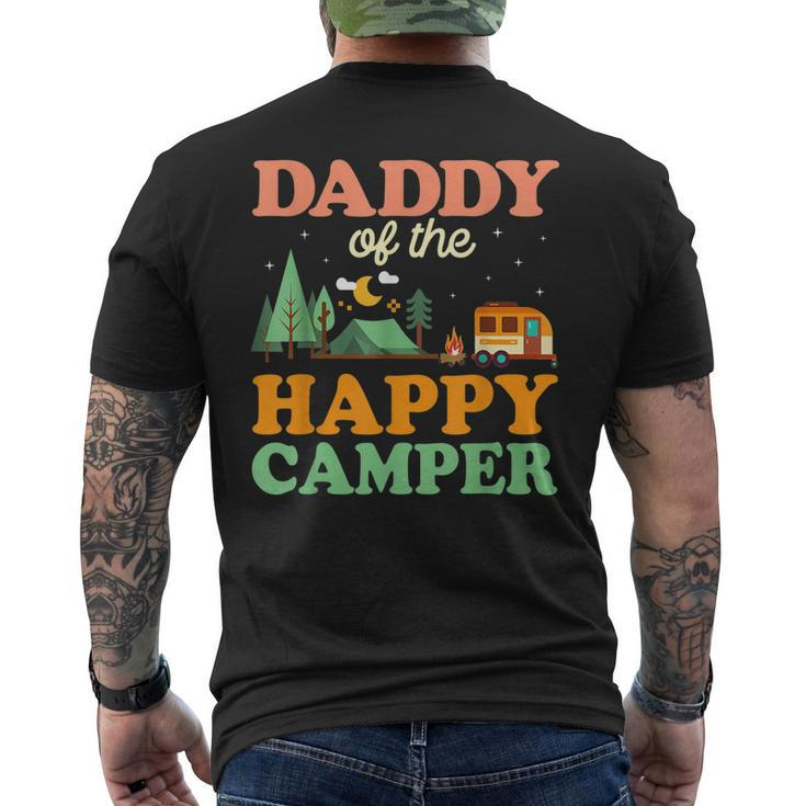 Daddy Of The Happy Camper Men 1St Bday Camping Trip Men's Back Print T-shirt
