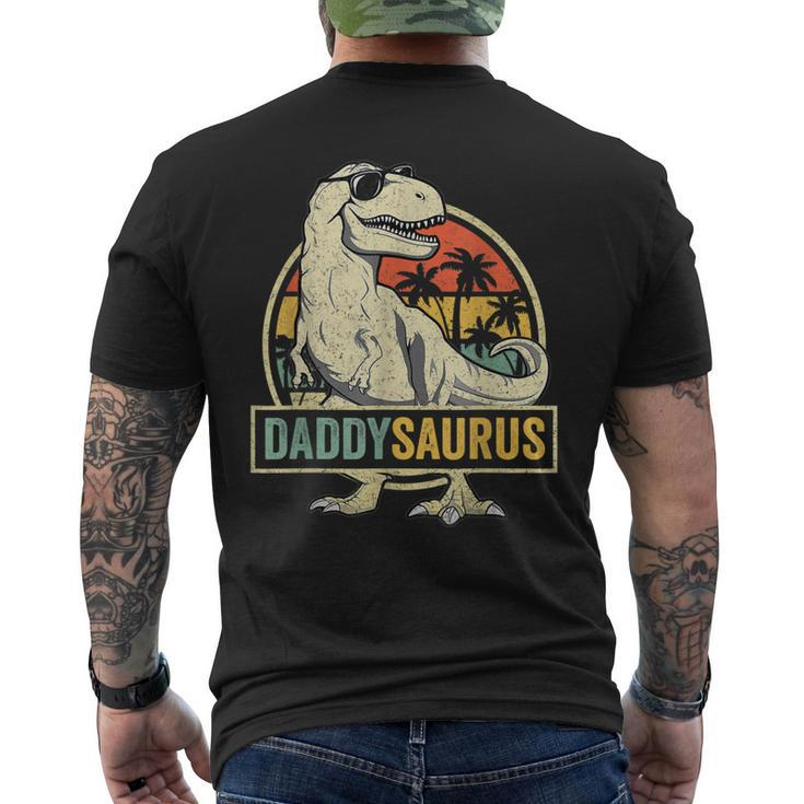 Daddy Saurus T Rex Dinosaur Men Daddysaurus Family Matching  Mens Back Print T-shirt