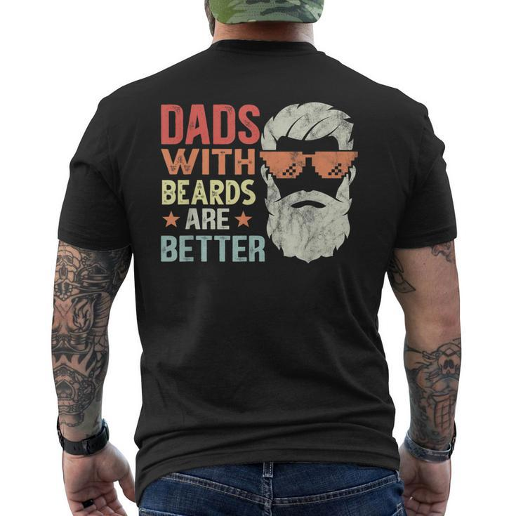 Dads With Beards Are Better Retro Father´S Day Bearded Daddy Men's T-shirt Back Print