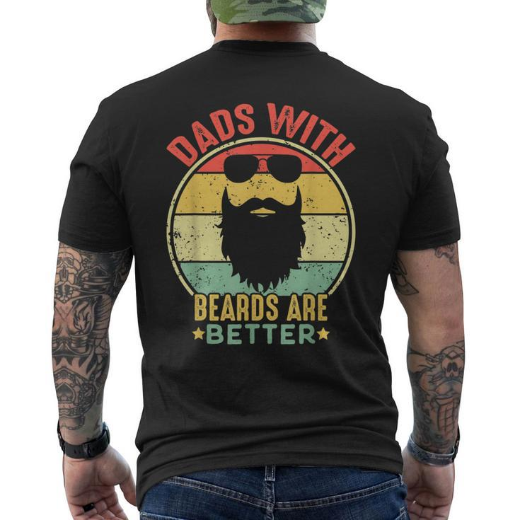 Dads With Beards Are Better Vintage Fathers Day Joke Men's T-shirt Back Print