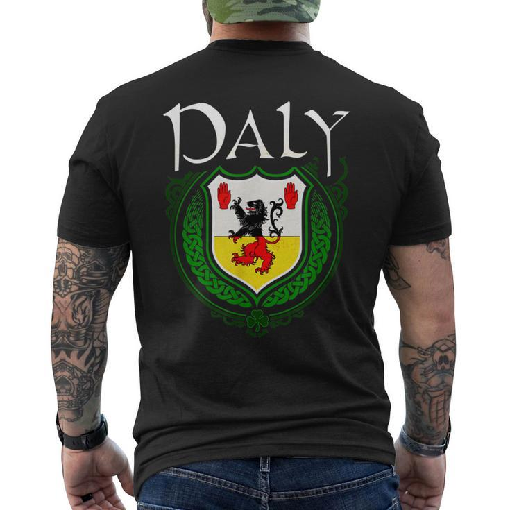 Daly Surname Irish Last Name Daly Family Crest Men's Back Print T-shirt