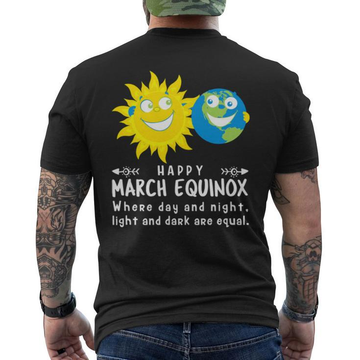 Where Day And Night Light And Dark Are Equal March Equinox Men's Back Print T-shirt