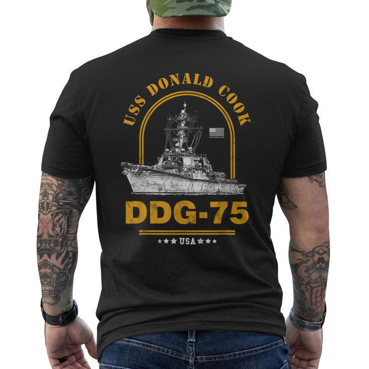 Ddg-75 Uss Donald Cook Men's T-shirt Back Print
