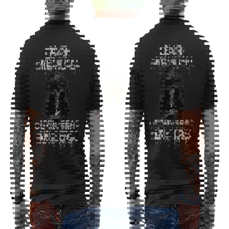 Death Smiles At Us All Only The Veterans Smile Back On Back Men's T-shirt Back Print