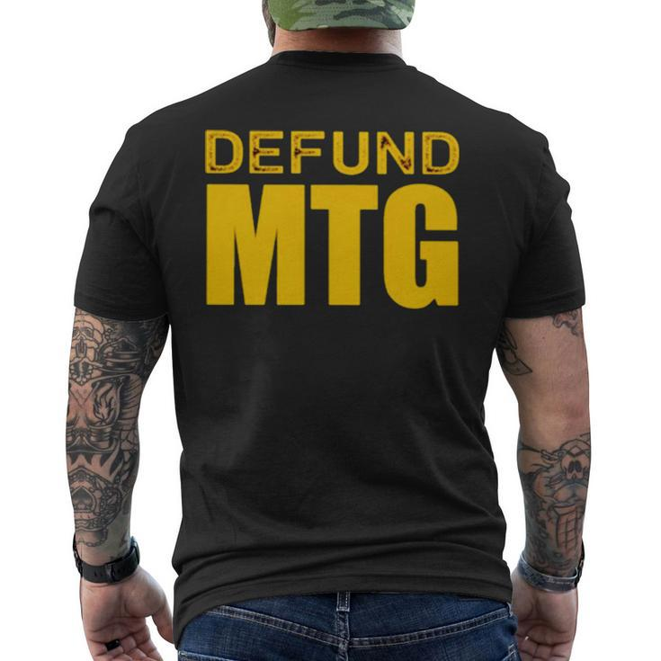 Defund Mtg Men's Back Print T-shirt