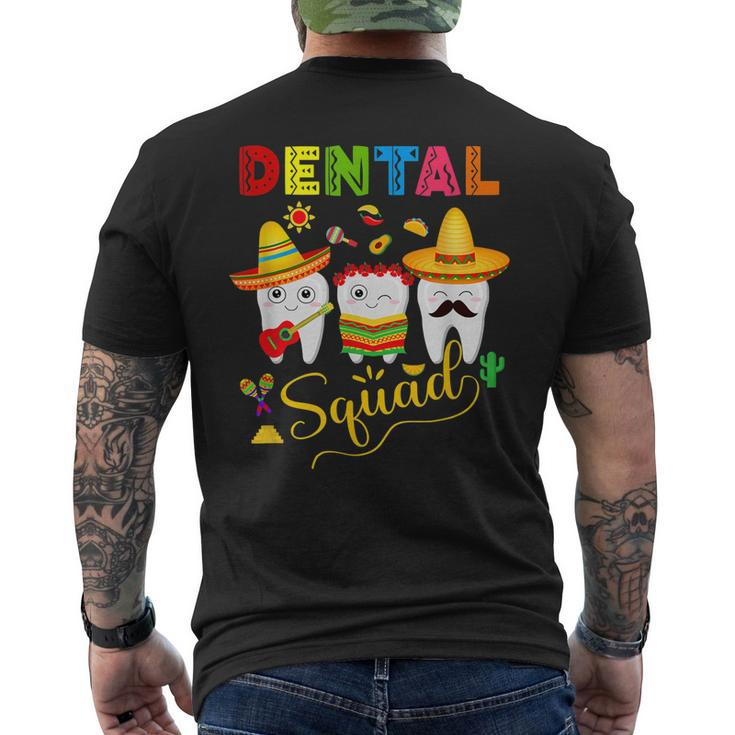 Dental Squad Cinco De Mayo Tooth Mexican Sombrero Dentist Men's Back Print T-shirt