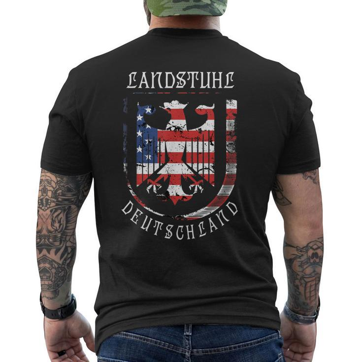 Deutschland Eagle Us Flag German Military Base Landstuhl Mens Back Print T-shirt