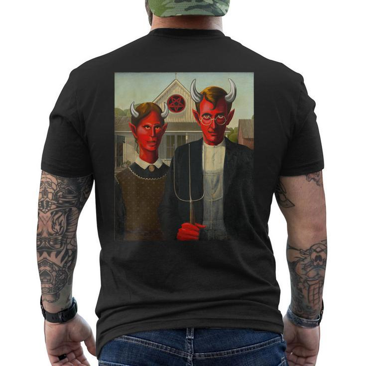 Devil Lover Satan Satanic Halloween Wiccan Devil Men's Back Print T-shirt