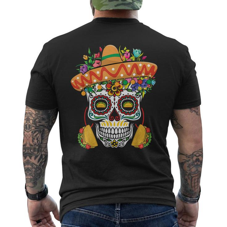 Dia De Los Muertos Mexico Taco Mexico Happy Cinco De Mayo Men's Back Print T-shirt