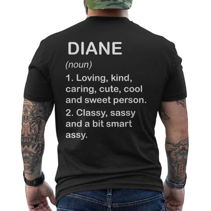 Diane Definition Personalized Custom Name Loving Kind Mens Back Print T-shirt
