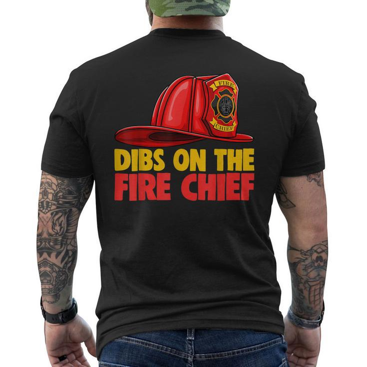 Dibs On The Fire Chief Fire Fighters Love Men's T-shirt Back Print