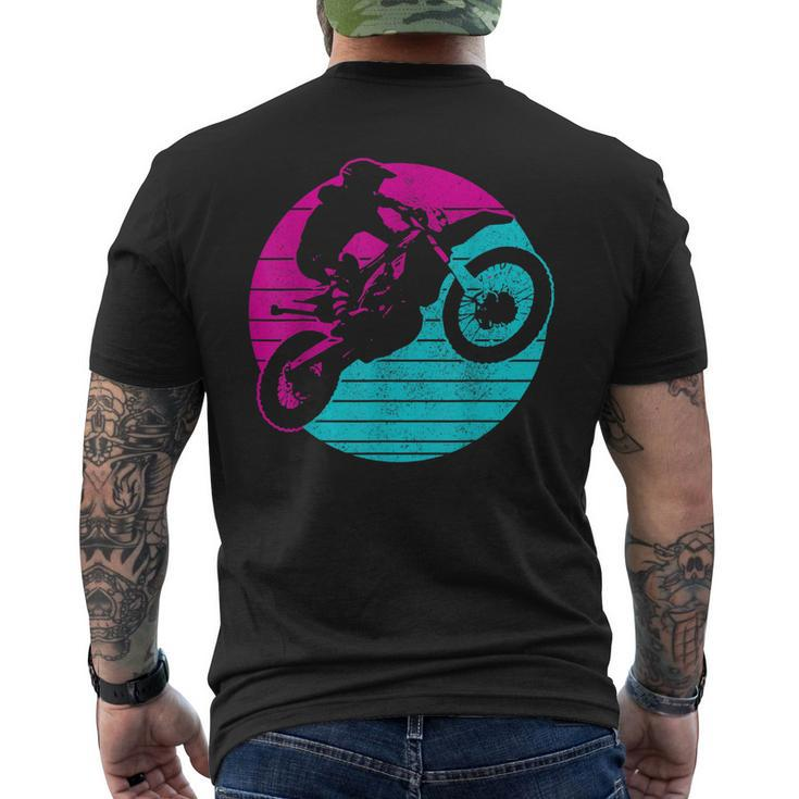 Dirt Bike Retro Vintage Motocross Mx Racing Biker Men's Back Print T-shirt