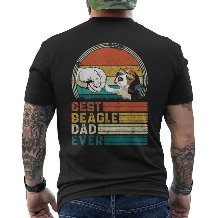 Distressed Best Beagle Dad Ever Fathers Day Men's T-shirt Back Print