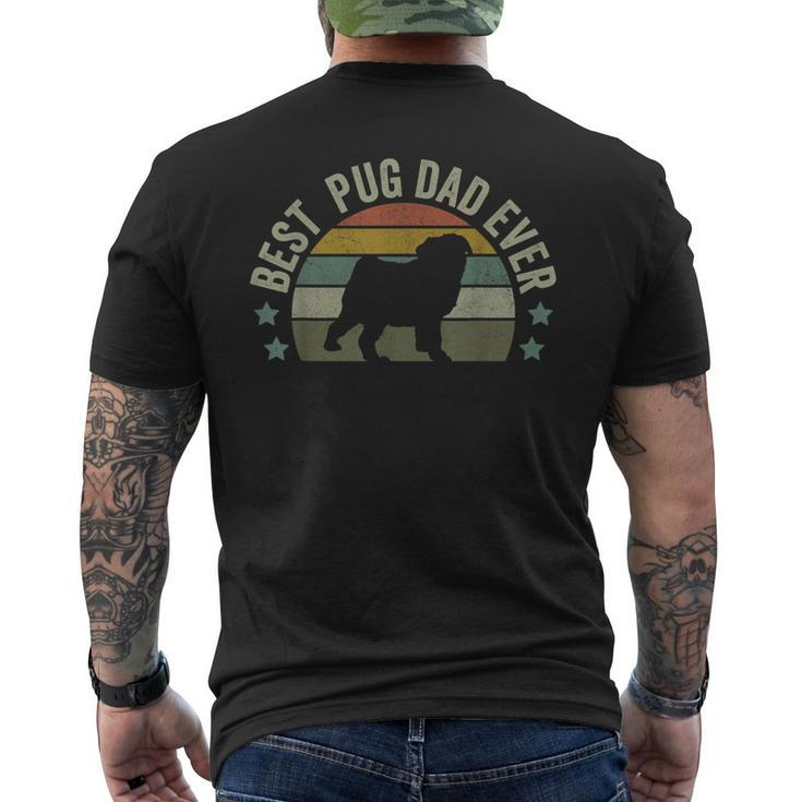 Dog Best Pug Dad Ever Fathers Day Doggy Men's Back Print T-shirt