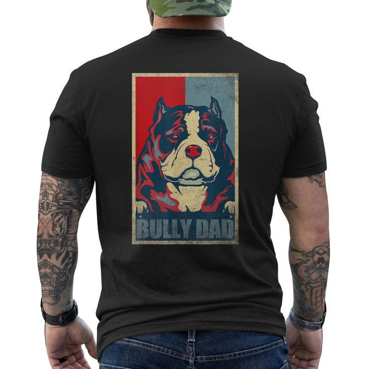Dog Bully Dad - Vintage American Bully Dad Men's T-shirt Back Print