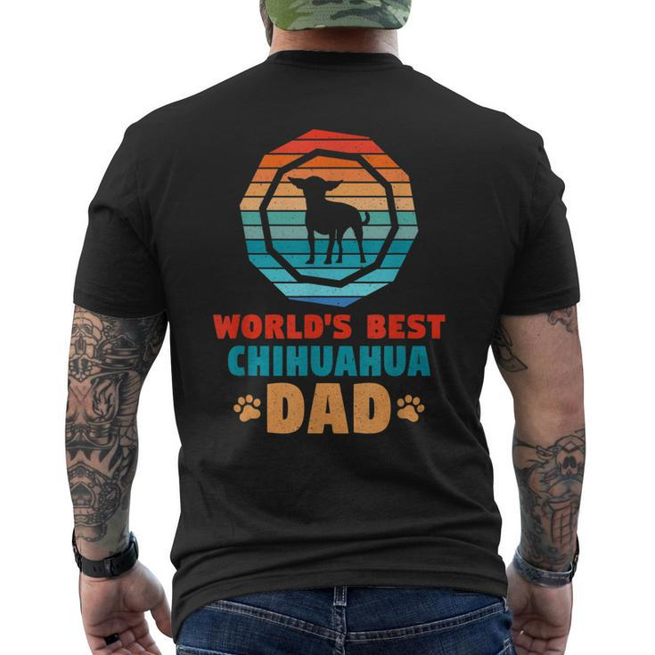 Dog Father Worlds Best Chihuahua Dad Dog Men's Back Print T-shirt