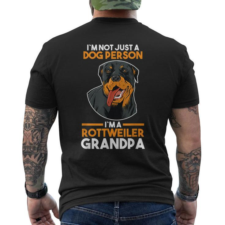 Dog Grandfather Rottweiler Grandpa Men's Back Print T-shirt