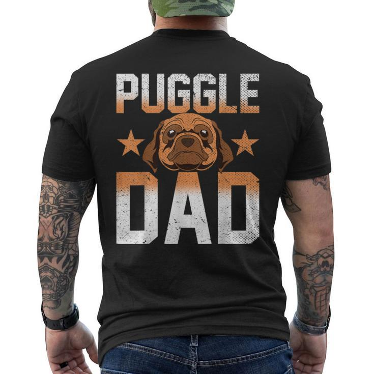 Mens Dog Lover Fathers Day Puggle Dad Pet Owner Animal Puggle Men's Back Print T-shirt