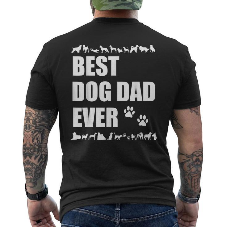 Dog Quote Best Dad Ever Doggy Father Men's Back Print T-shirt