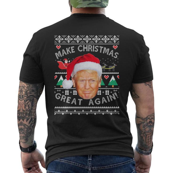 Donald Trump Christmas Men's Crewneck Short Sleeve Back Print T-shirt