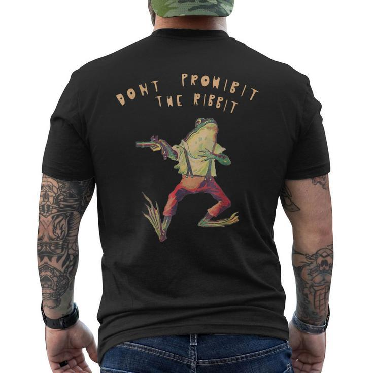 Dont Prohibit The Ribbit Frog Groovy Men's Back Print T-shirt