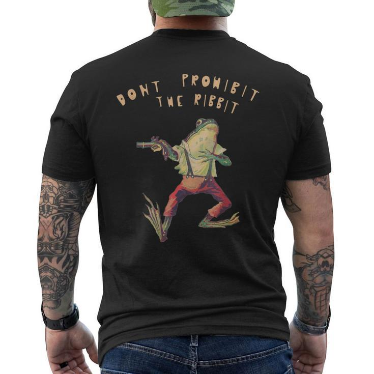 Dont Prohibit The Ribbit Frog Men's Back Print T-shirt