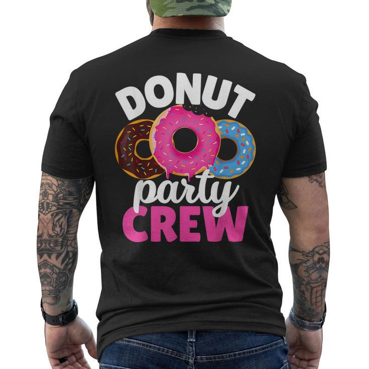 Donut Party Crew Family Girl Birthday Dad Mom Squad Men's Back Print T-shirt