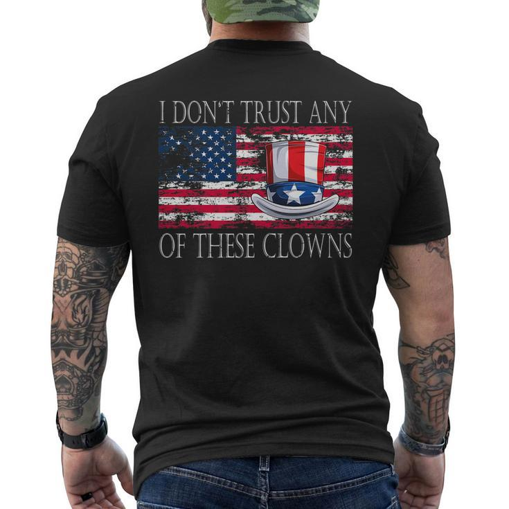 I Don´T Trust Any Of These Clowns Anti Government Men's Back Print T-shirt