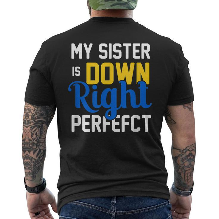 Down Syndrome Awareness My Sister Men's Back Print T-shirt