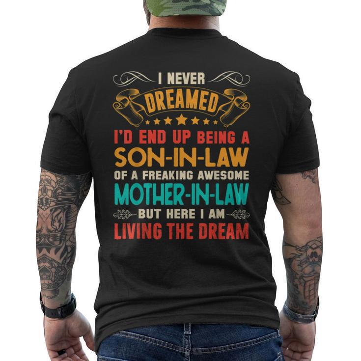 I Never Dreamed Of Being A Son In Law Awesome Mother In Law T V2 Men's Back Print T-shirt